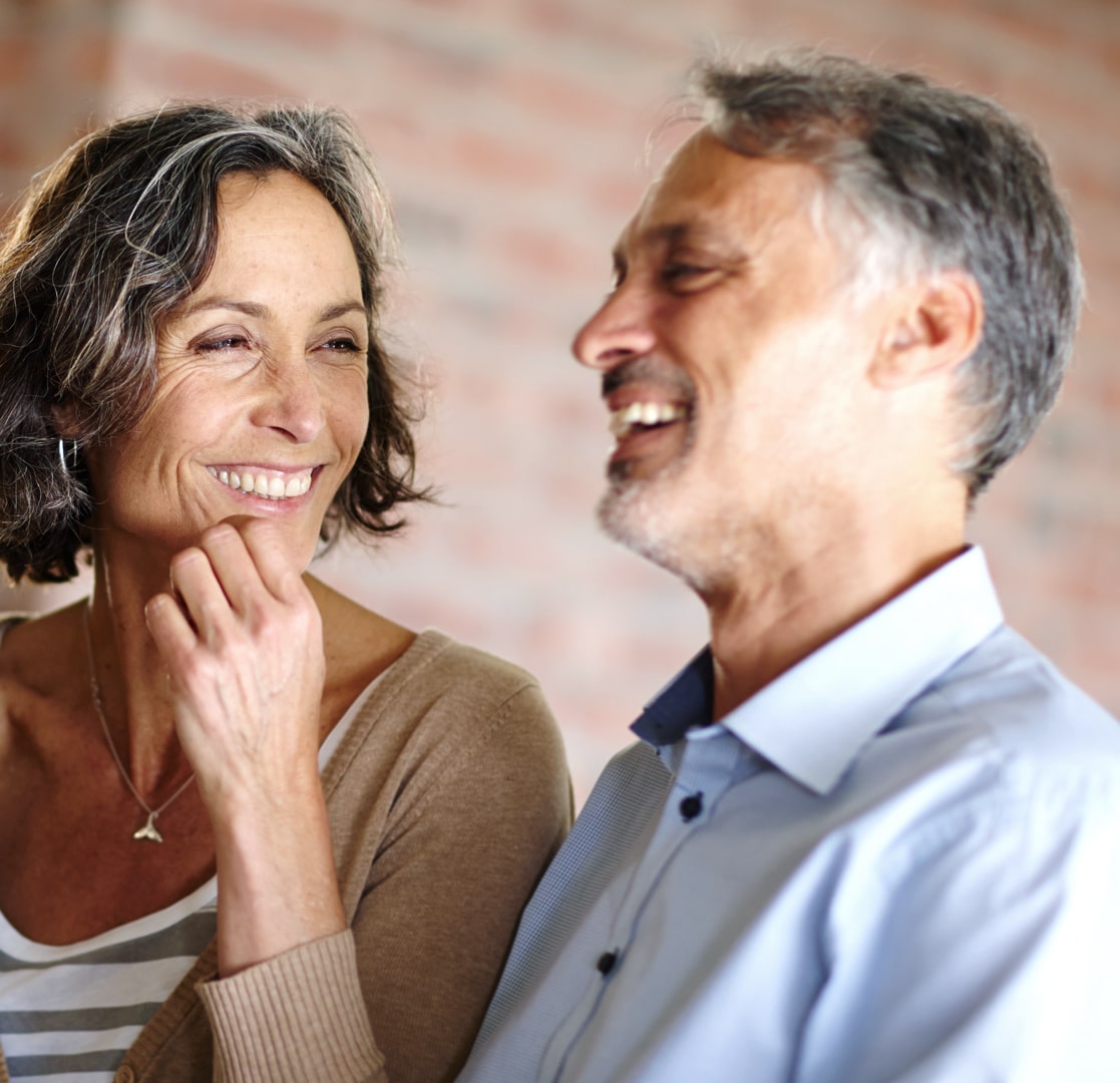 Happy couple after dental care at James Dental in Des Moines IA