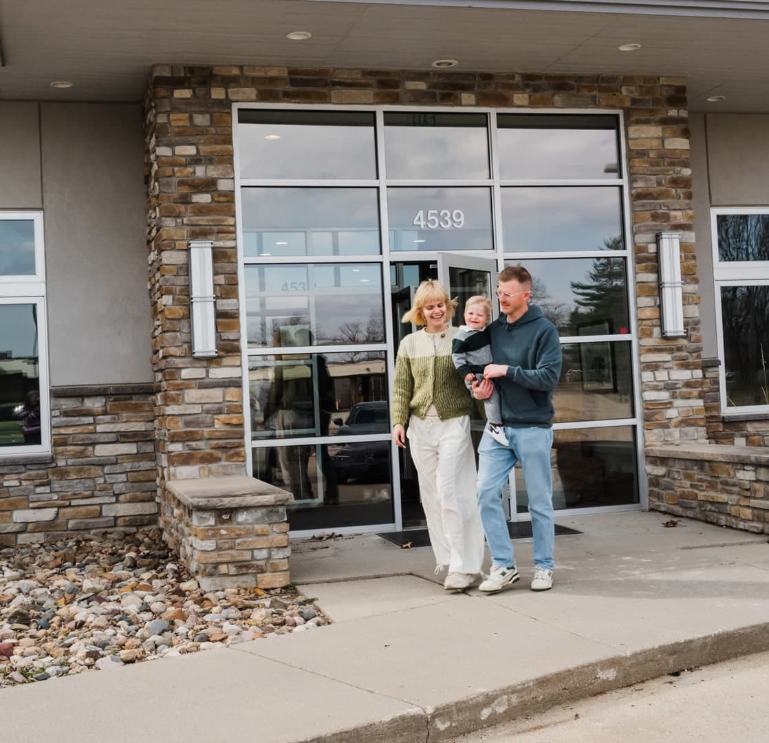 Happy couple after dental care at James Dental in Des Moines IA