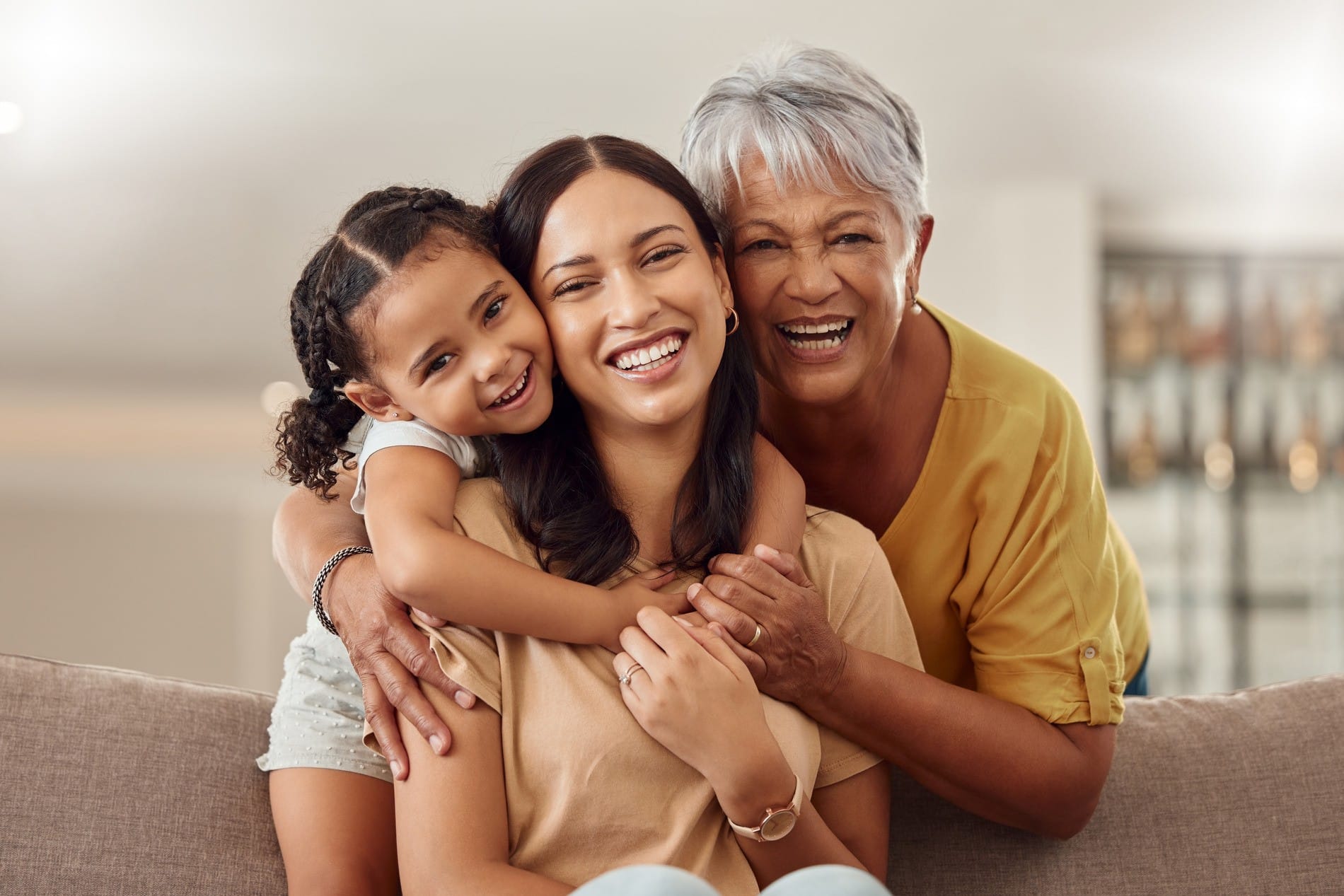 Family with healthy protected teeth from dental night guards in Des Moines